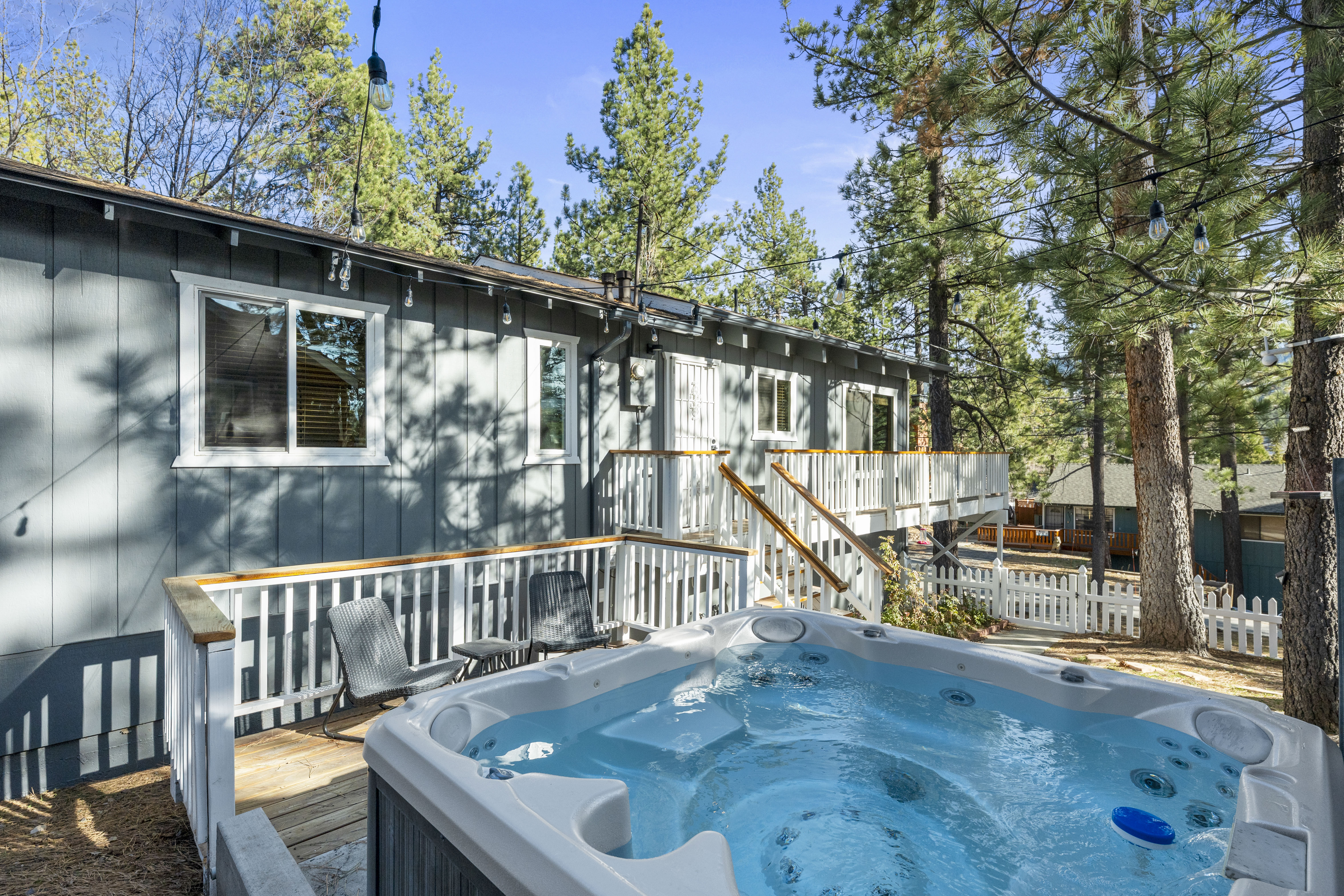 Private hot tub at Bear View Escape in Big Bear Lake